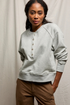 Bowen Button Up Raglan Sweatshirt