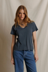Hendrix Boxy V Neck Tee