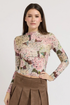 Kelsey Mesh Mock Neck Top