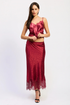 Annie Satin Lace Trim Skirt