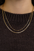 Gold Double Braided Paperclip Necklace