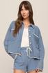 All Day Crop Whipstitch Jacket