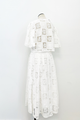 Andolina Crochet Lace Midi Skirt