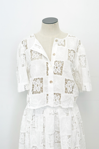 Andolina Crochet Lace Crop Top