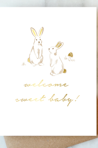 Bunnies Baby Card