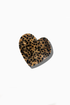 Handmade Hair Clip -  Leopard Heart