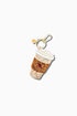 Hand Painted Bag Charm - Coffee Cup