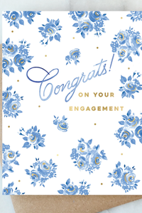 French Blue Engagement Card