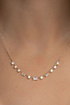 Baguette Line Necklace-Gold