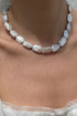 White Drift Pearl Necklace