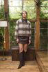 Brushed Plaid Collared Jacket