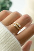 Pear Spiral Ring