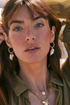 Oleana Shell Huggie Earrings