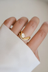 Curved Oval Ring Set