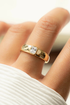 Baguette Dome Ring
