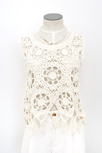 Daisy Crochet Fringe Tank
