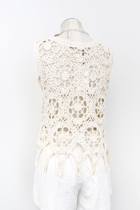 Daisy Crochet Fringe Tank