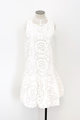 Embroidered Bubble Hem Mini Dress
