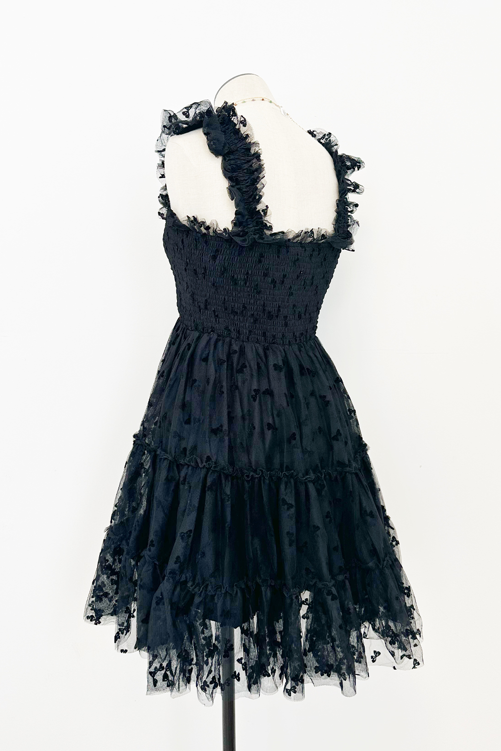 Flocked Tulle Mini Dress House of Lucky Flocked Tulle Mini Dress House of Lucky