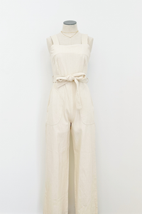 Gia Belted Denim Overall