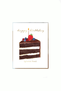 Gluten Free Cake Birthday Card