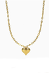 Gold Statement Adjustable Heart Necklace
