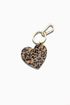 Hand Painted Bag Charm - Brown Heart