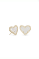 Ari Heart Druzy Stud Earrings