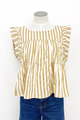 Koe Striped Sleeveless Top Woven