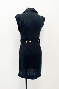 Linen Button Through Dress