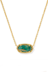 Elisa Necklace-Gold Malachite