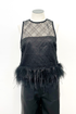 Miley Feather Trim Top