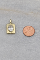 Oval CZ Tag Charm