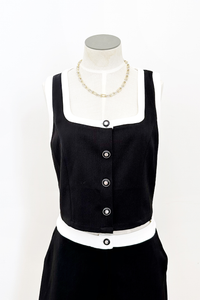 Rory Contrast Trim Top