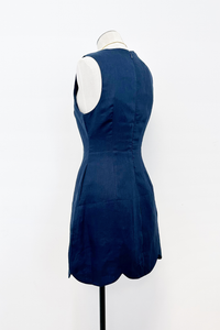 Scallop Hem Mini Dress