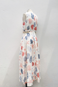 Seashells Side Cutout Maxi Dress