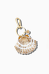 Hand Painted Bag Charm - Seashell