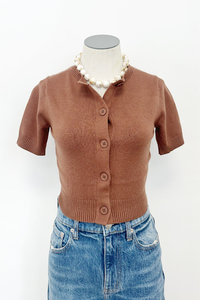 Short Sleeve Shrunken Cardi