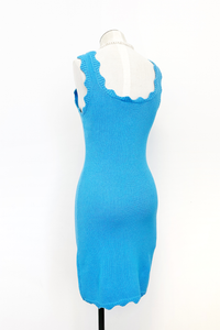 Steph Scalloped Hem Knit Mini Dress