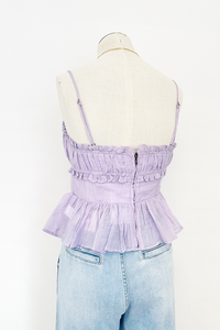Sylvan Shirred Peplum Top