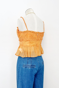Sylvan Shirred Peplum Top