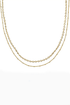 Gold Double Satellite Necklace