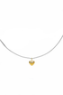 Dainty Two-Tone Heart Necklace