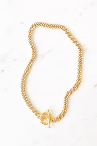 Vintage Gold Toggle Necklace