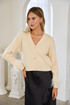 Feather Trim Cardigan