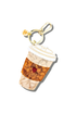 Hand Painted Bag Charm - Coffee Cup