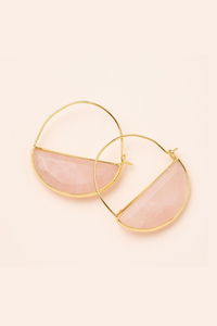 Gold Stone Prism Hoop