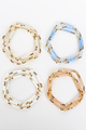 Frosted Stone Stretch Bracelet Set