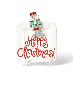 SH Happy Christmas White Small Dot 9.25 Mini Platter