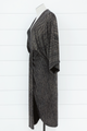 Metallic V-Neck Ruched Dress
